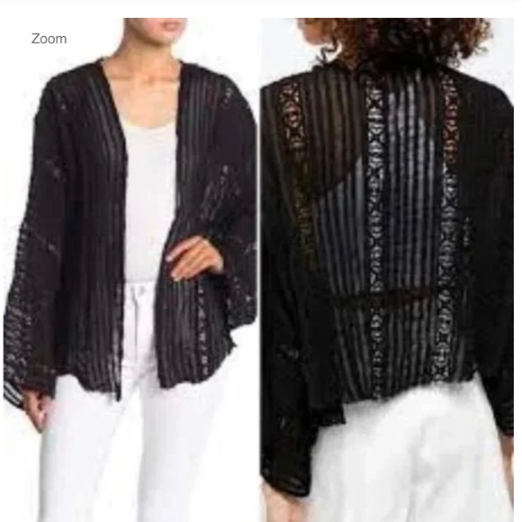 ❤️🔥Free People Black Willow Cardigan NWT $128 - Picture 5 of 6